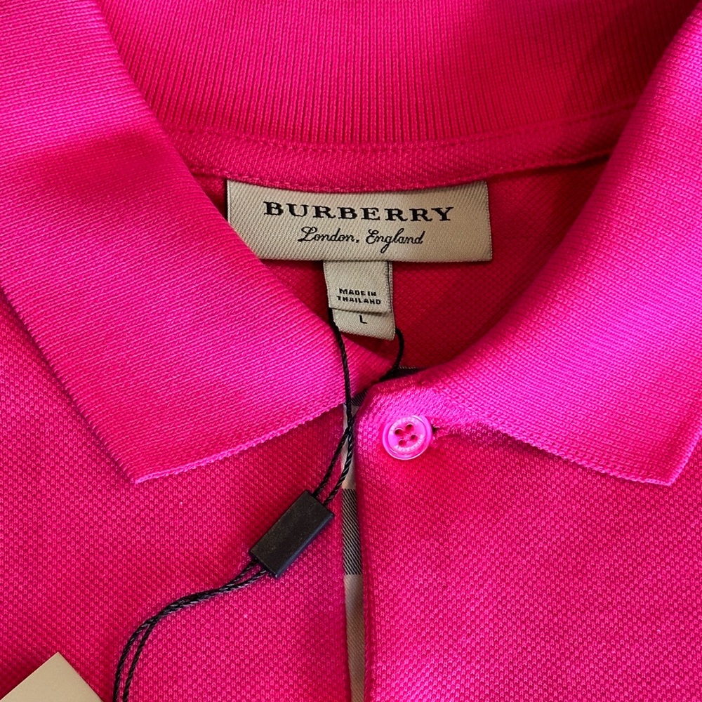 Brand New Men’s Large Burberry Polo (Pink)